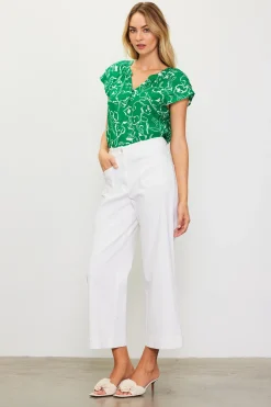 Washed Twill Wide Leg Pants*SKIES ARE BLUE Online
