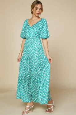 Watercolor Chevron Maxi Dress*SKIES ARE BLUE Best