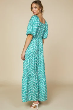 Watercolor Chevron Maxi Dress*SKIES ARE BLUE Best