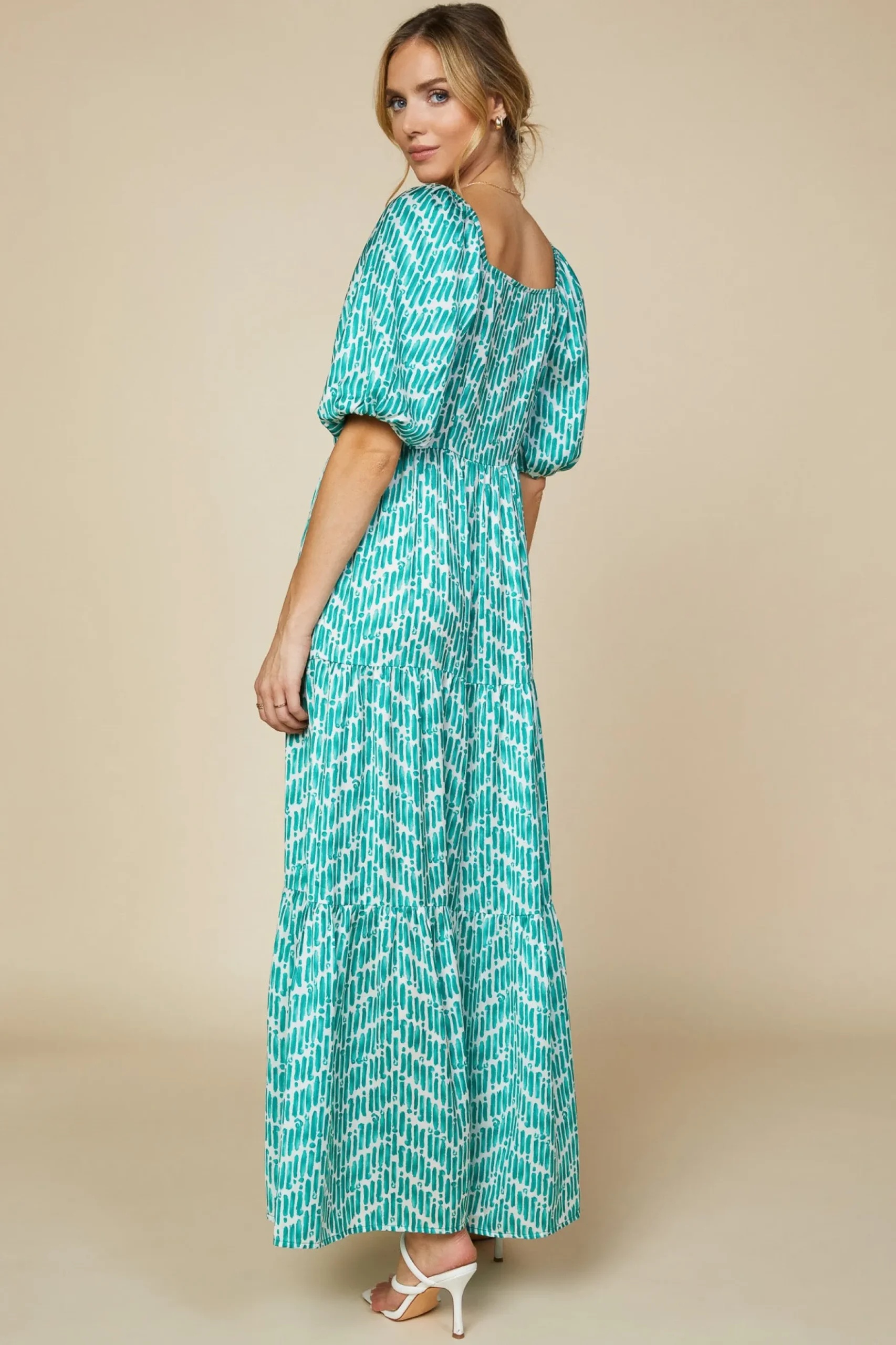 Watercolor Chevron Maxi Dress*SKIES ARE BLUE Best
