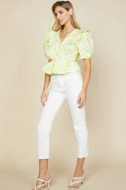 Zebra Print Peplum Top*SKIES ARE BLUE